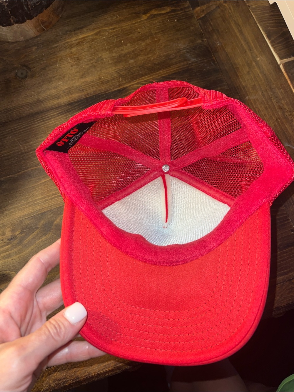 NWOT! OTTO Lucky Gameday Hat - Red Trucker Cap - Picture 3 of 5